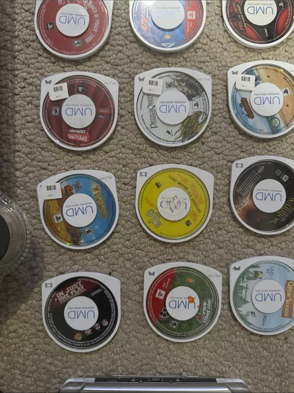 Sony Silver PSP-3001 Portable Gaming System with Multiple UMD Games